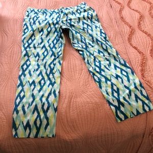 Blue green yellow Pants 😍